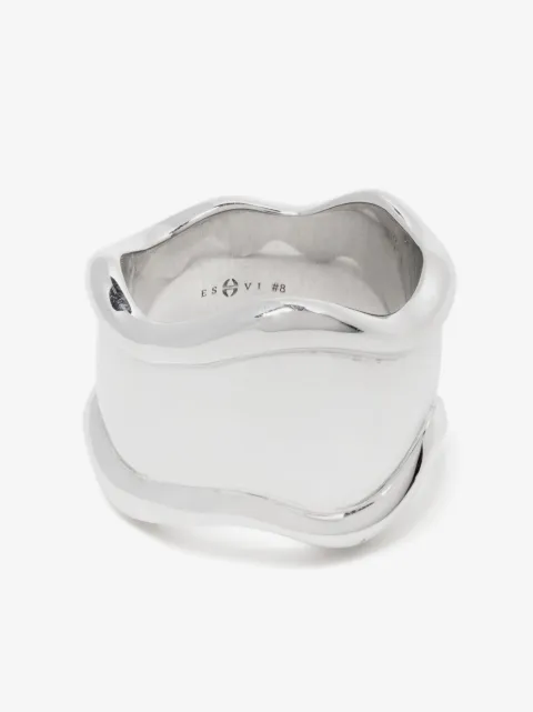 Eshvi wave brass ring