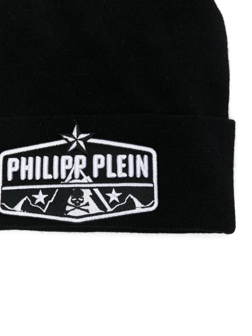 Philipp Plein Muts met logopatch - Zwart