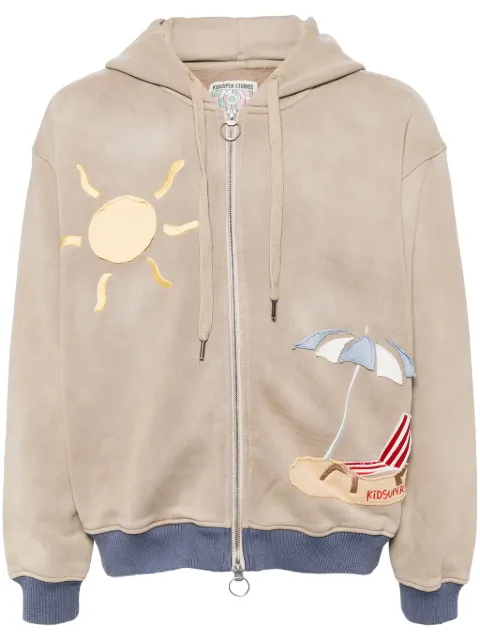 KidSuper graphic embroidery hooded jacket