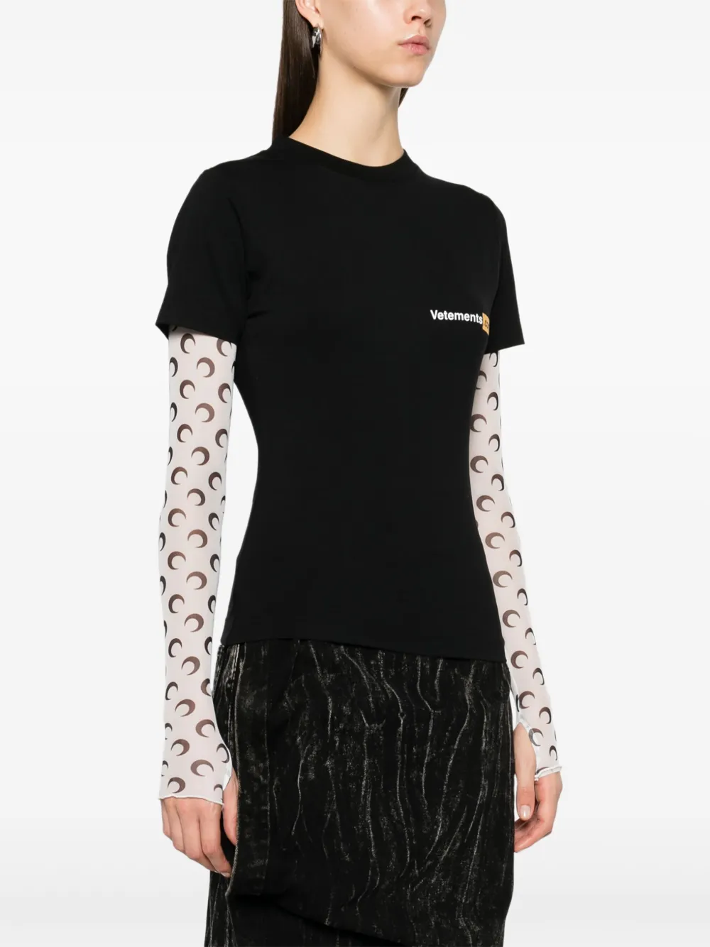 VETEMENTS XXX T-shirt met logo Zwart