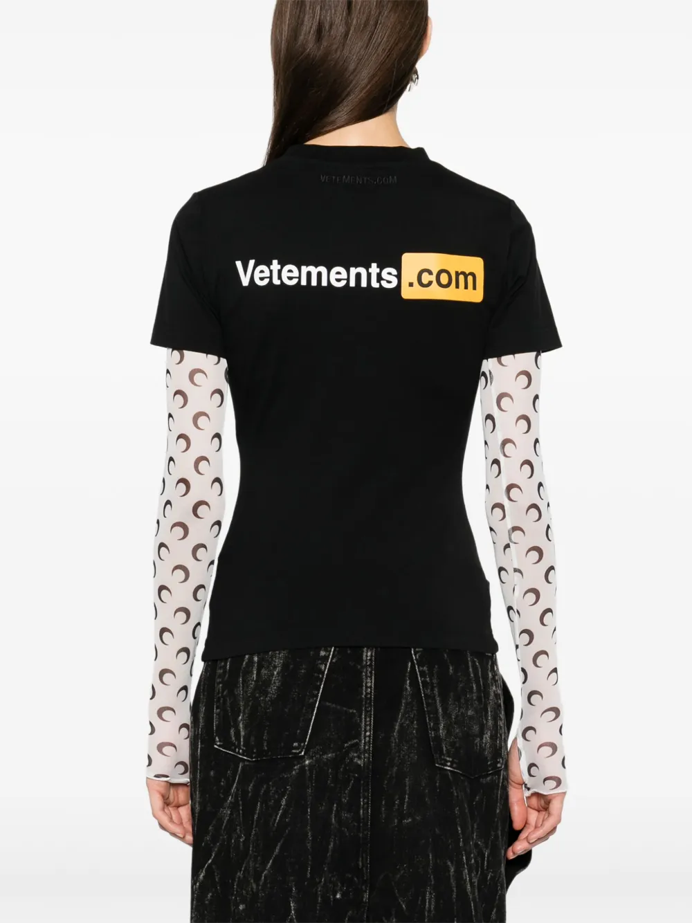 VETEMENTS XXX T-shirt met logo Zwart