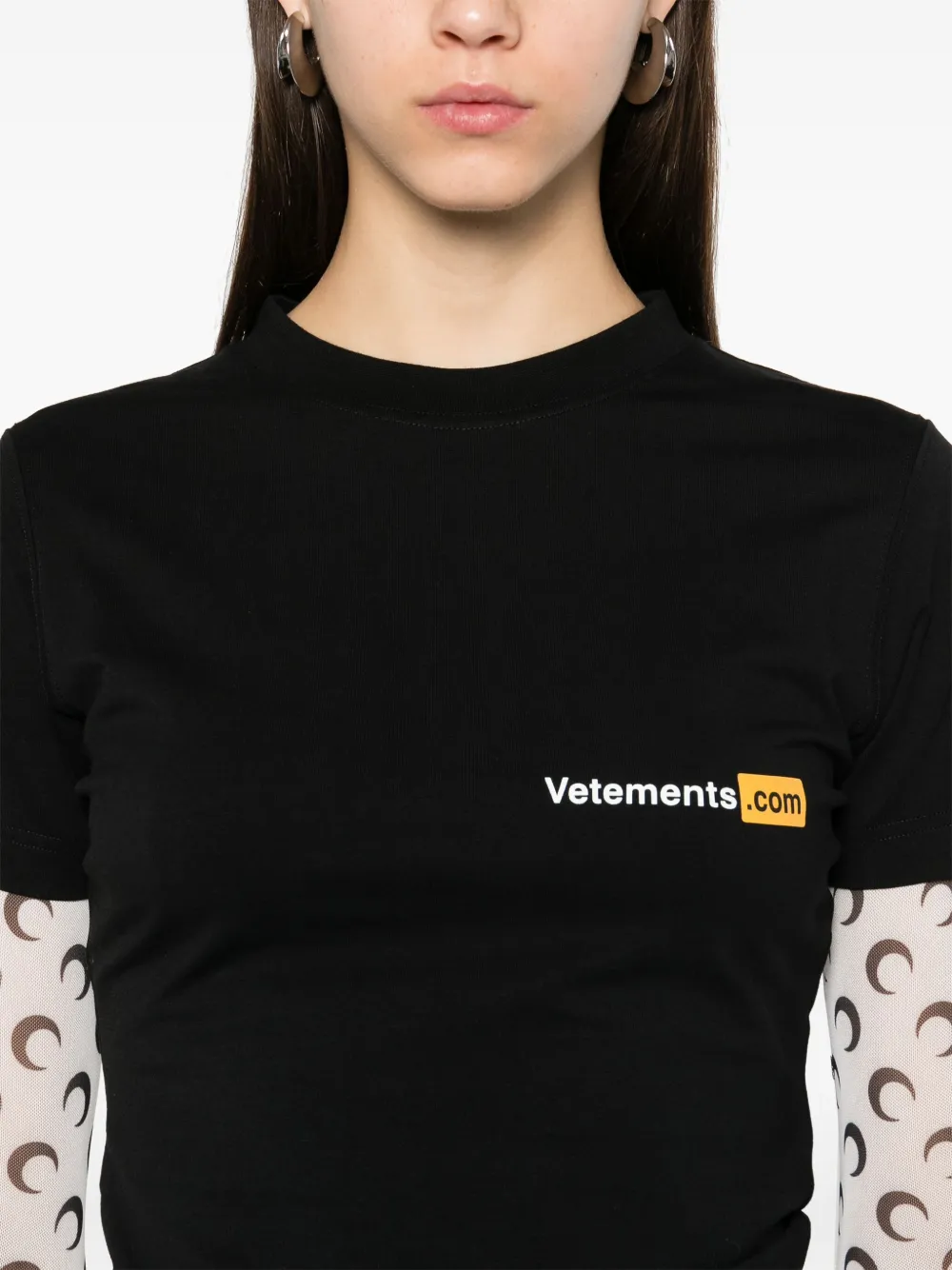 VETEMENTS XXX T-shirt met logo Zwart