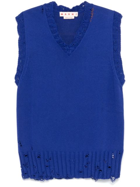 Marni cotton V-neck vest Men