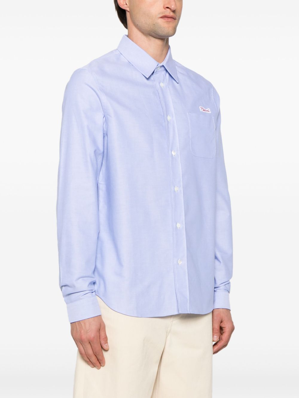 Marni logo-patch shirt Men