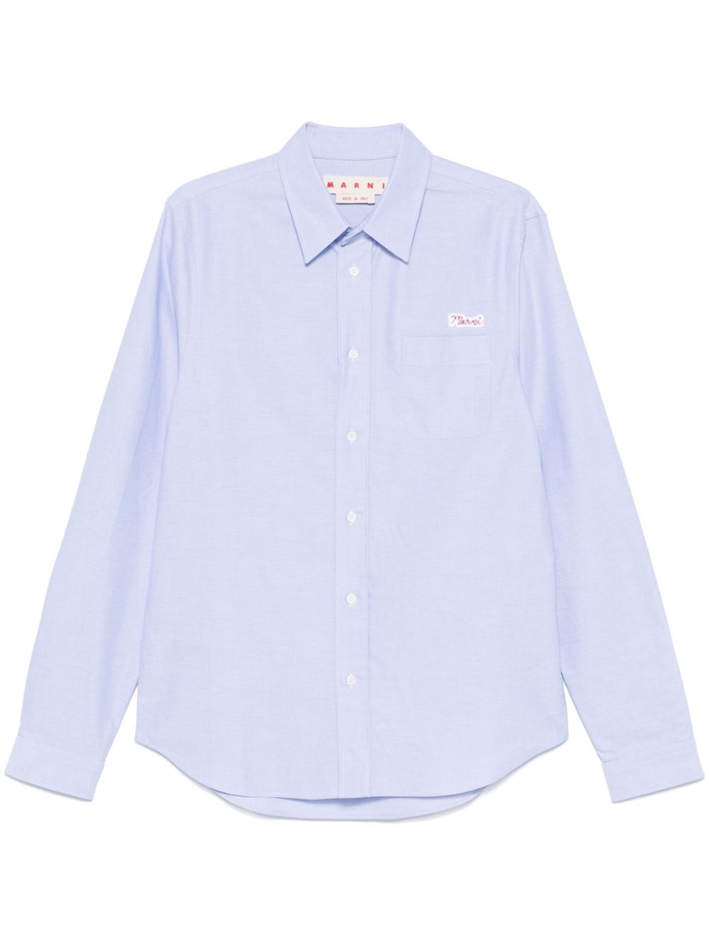 Marni logo-patch shirt Men