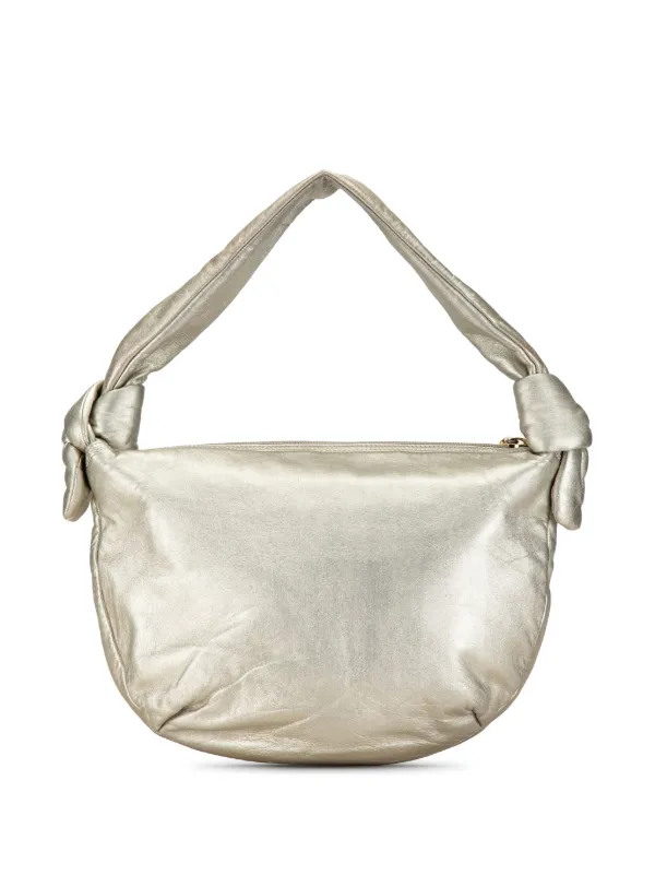 Loewe Pre Owned 21th Century Anagram Leather hobo bag women Calf Leather One Size Silver