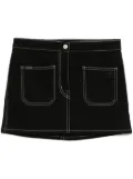 Courrèges denim mini skirt - Black