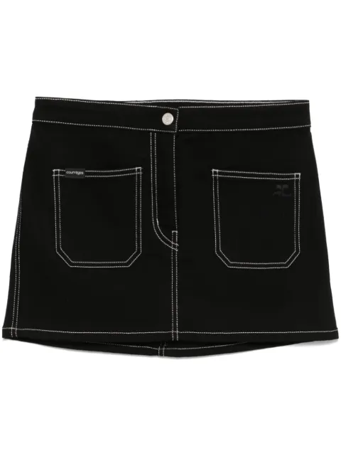 Courrèges denim mini skirt