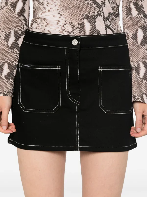 【関税&送料込】Courreges Denim Skirt Courrèges Denim Mini Skirt | Black | FARFETCH GE