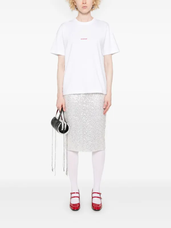 shushutong トップス xs shushutong トップス xs SHUSHU/TONG cut-out T-shirt | White