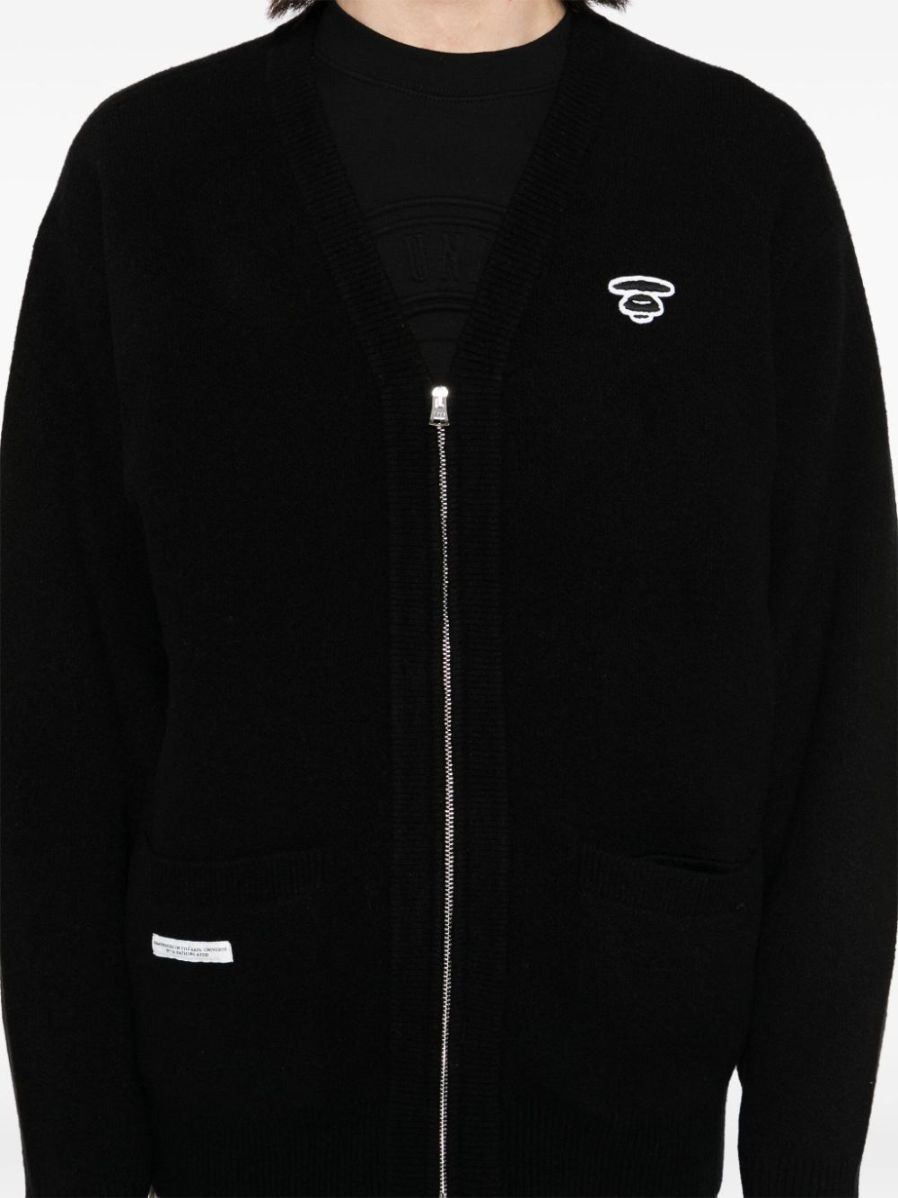 AAPE BY A BATHING APE MOONFACE LOGO CARDIGAN 