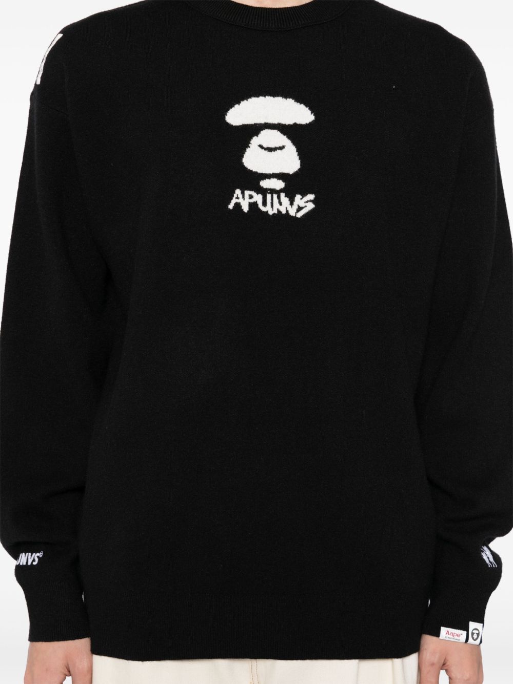 AAPE BY *A BATHING APE logo-jacquard jumper Men