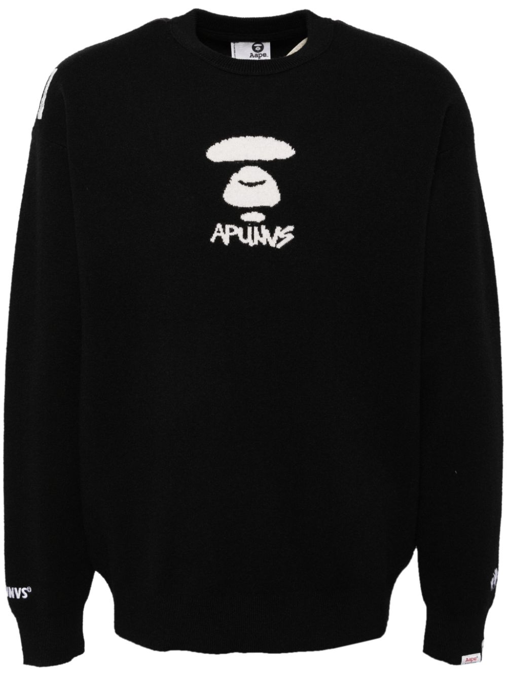 AAPE BY *A BATHING APE Trui met logo-jacquard Zwart