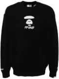AAPE BY *A BATHING APE® logo-jacquard jumper - Black