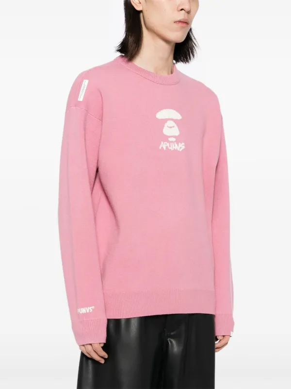 AAPE BY *A BATHING APE® ロゴジャカード セーター | ピンク