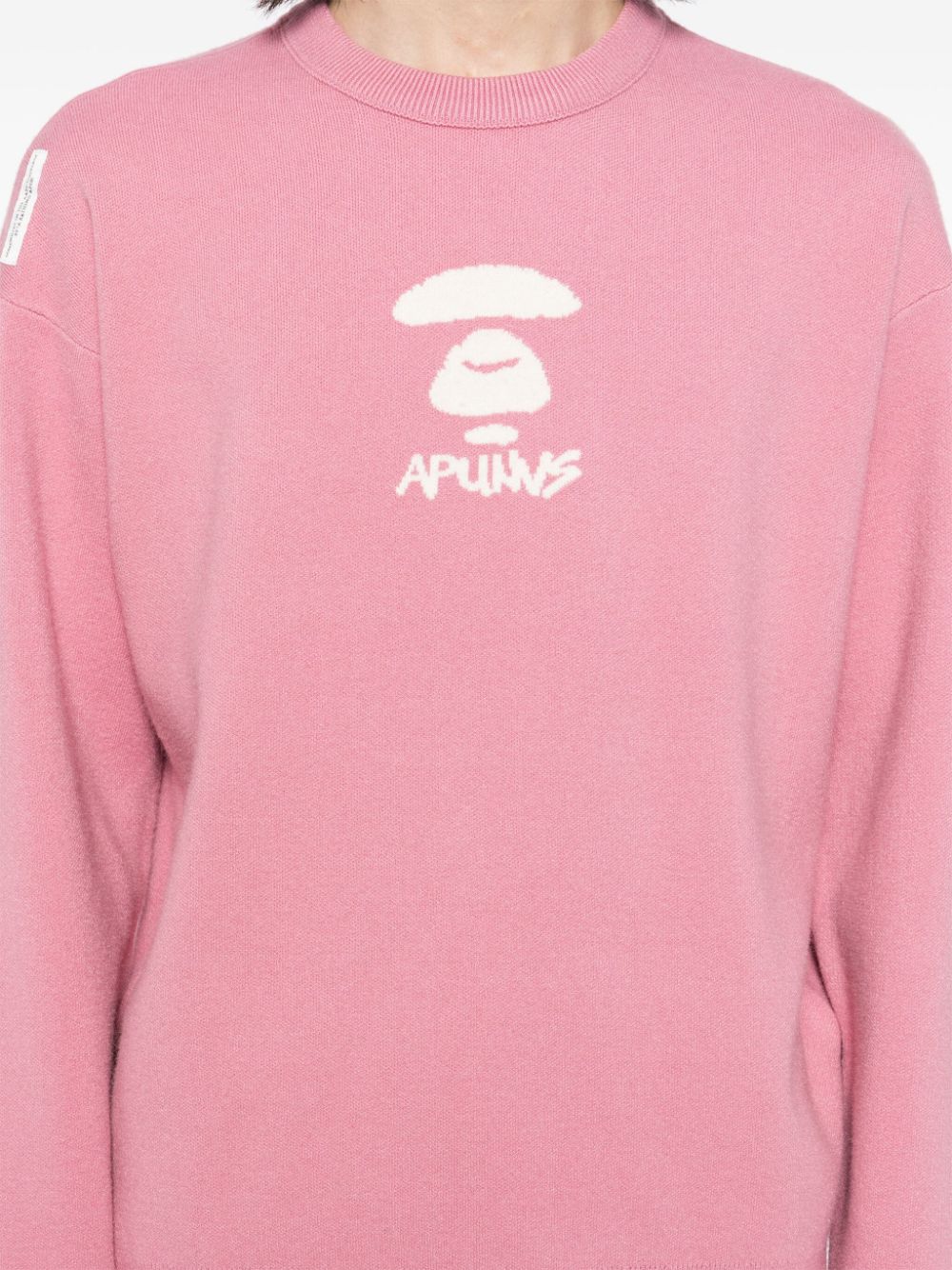 AAPE BY *A BATHING APE logo-jacquard jumper Men