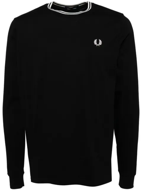 Fred Perry logo long-sleeved T-shirt