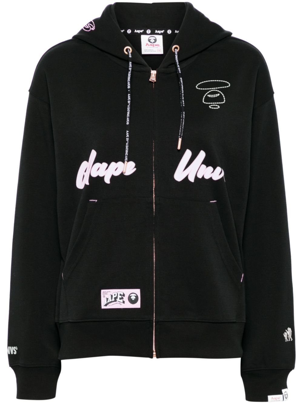 AAPE BY *A BATHING APE® logo zip-up jacket