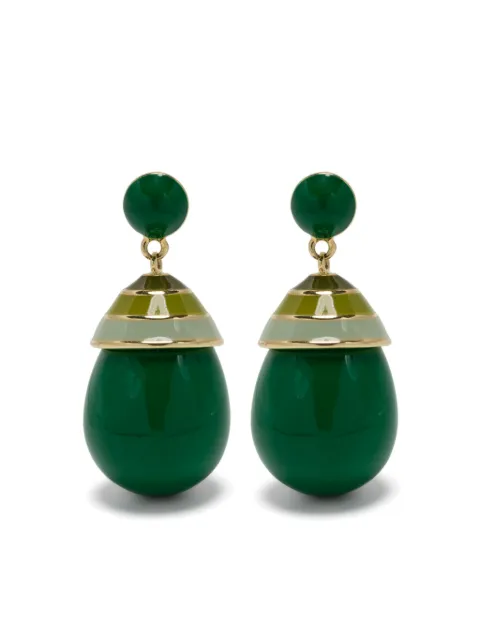 Eshvi striped drop earrings