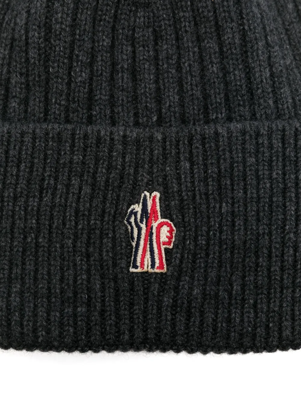 Moncler Grenoble Ribgebreide muts - Grijs