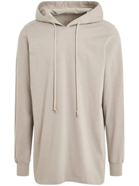 Rick Owens mid-length cotton hoodie