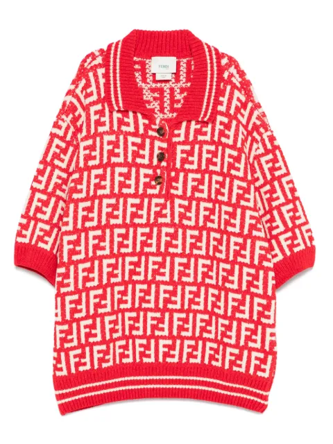 Fendi Kids FF-jacquard polo shirt