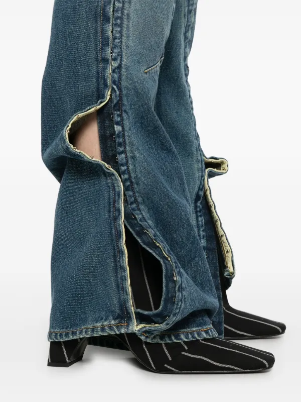 デニム・ジーパン Y/PROJECT 'Evergreen Hook and Eye' jeans Blue 107PA002 Y/Project jeans EVERGREEN HOOK AND EYE SLIM JEANS women's