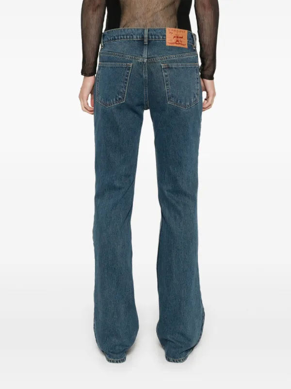 デニム・ジーパン Y/PROJECT 'Evergreen Hook and Eye' jeans Blue 107PA002 Y/Project jeans EVERGREEN HOOK AND EYE SLIM JEANS women's