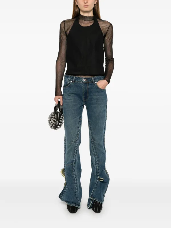 デニム・ジーパン Y/PROJECT 'Hook and Eye' jeans Black  107PA002 Y/Project Hook And Eye Jeans | Blue | FARFETCH