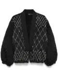 PatBO hand-beaded quilted jacket - Black