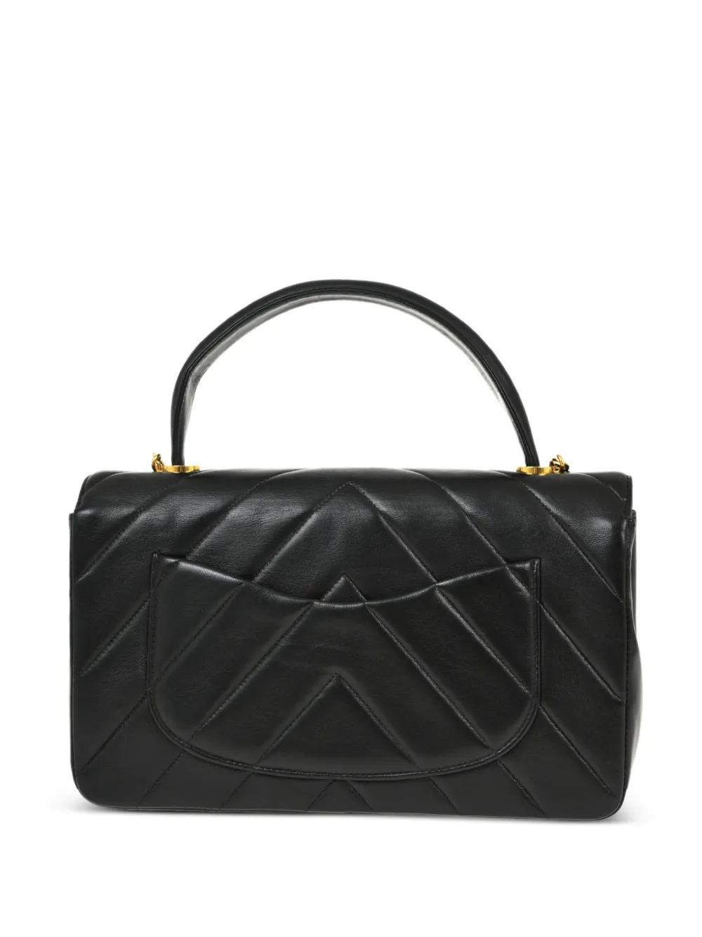 CHANEL Pre-Owned 1992 handtas met V-stiksel - Zwart
