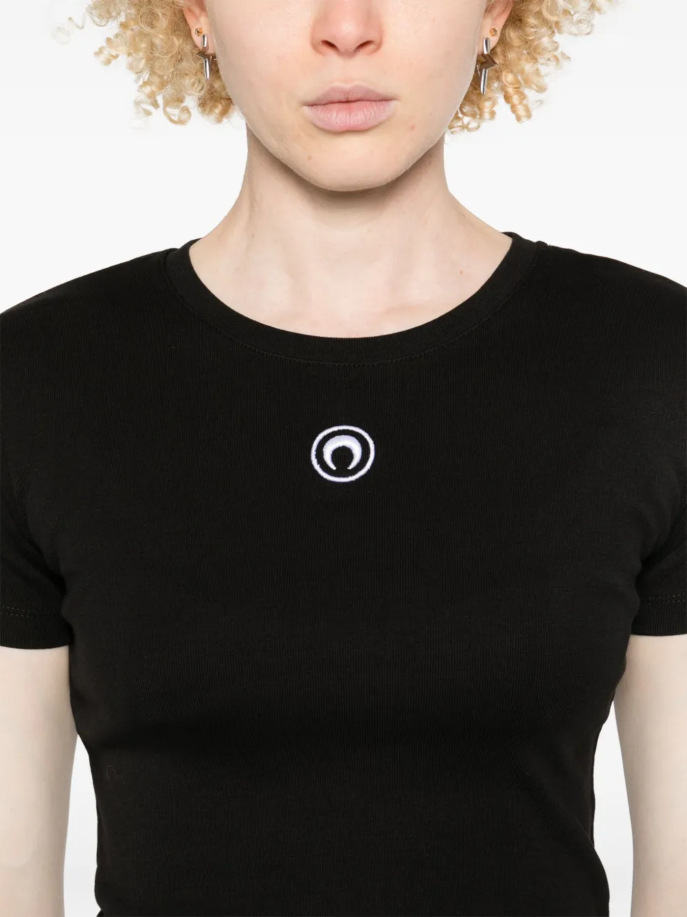 Marine Serre T-shirt met logo Zwart