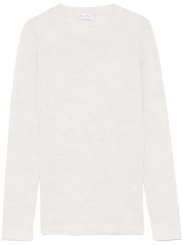 【関税込み】BRUNELLO CUCINELLI MELANGE EFFECT SWEATER Brunello Cucinelli mélange-effect Sweater | Grey | FARFETCH