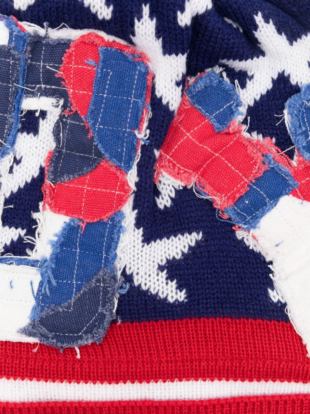 Who Decides War Muts met patchwork - Blauw