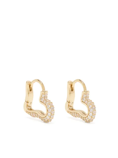 Eshvi crystals heart earrings