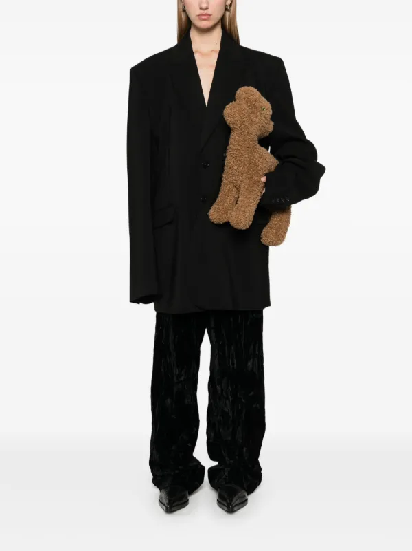 【関税込み】VETEMENTS 'Logo Embroidered' blazer VETEMENTS logo-embroidered Blazer | Black | FARFETCH