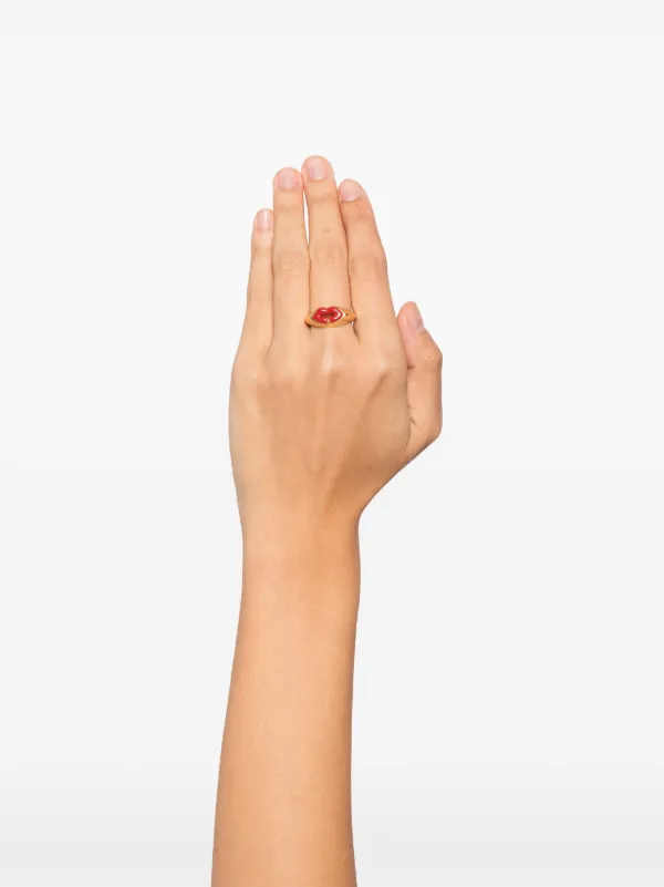 新品　Eshvi　lips ring　56/16　RED Eshvi Piercing Lip Ring | Gold | FARFETCH