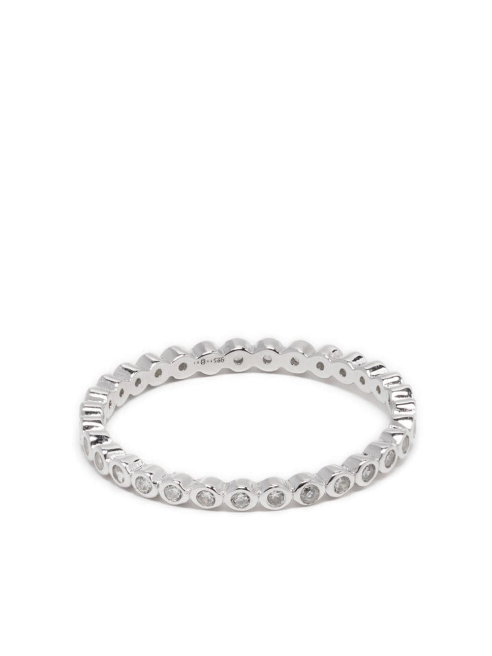 Eshvi Crystal Eternity Band In Metallic