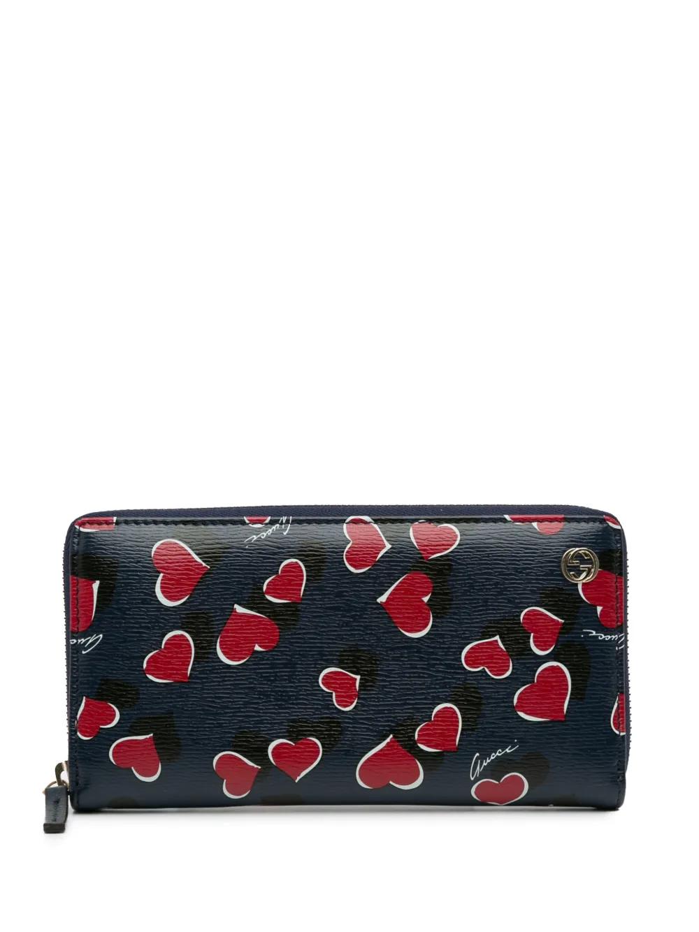 Gucci PreOwned 20002015 Heartbeat Leather Zip Around Wallet Long