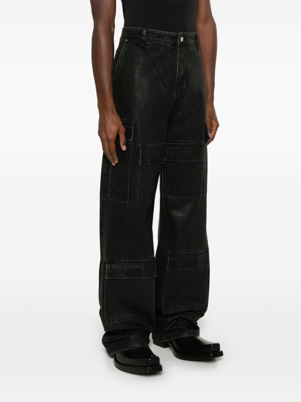 WHO DECIDES WAR WAXED CARGO JEANS 