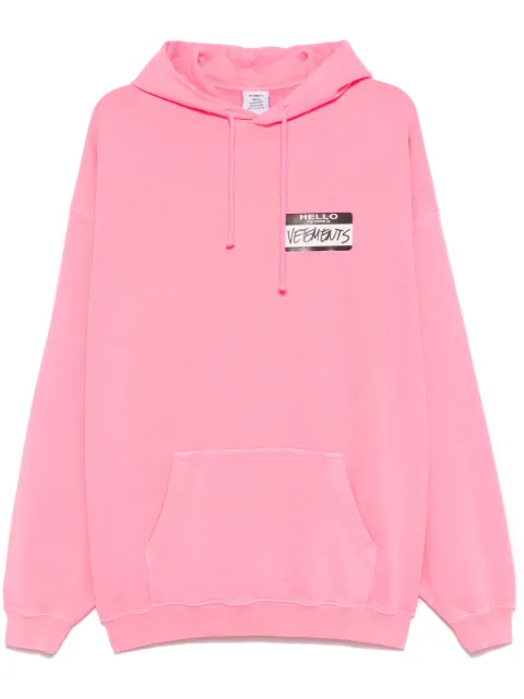 VETEMENTS My Name Is Vetements hoodie