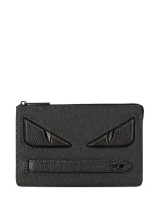 Fendi Pre Owned 2010 2024 Monster Leather Clutch Bag Grey FARFETCH