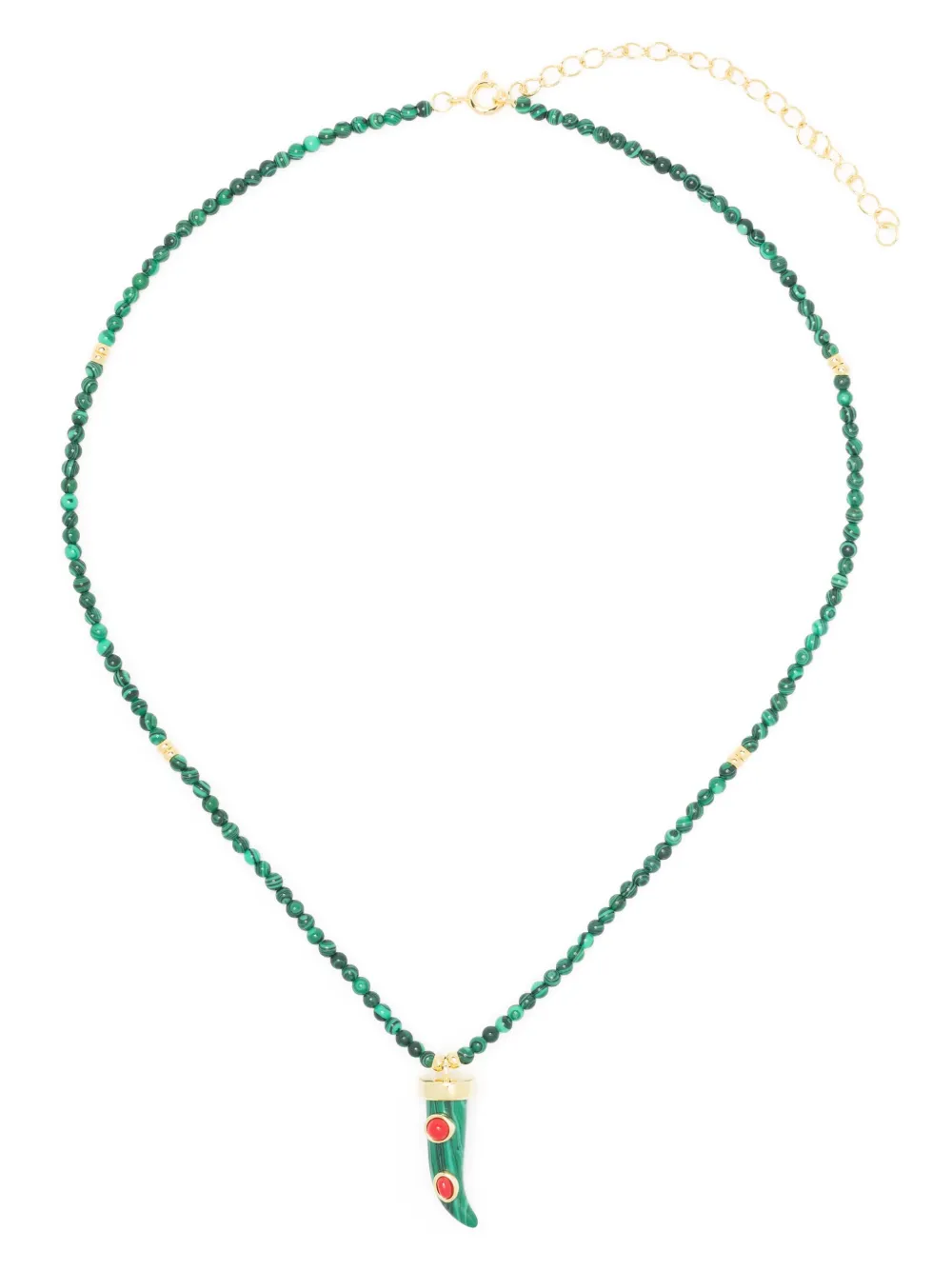 malachite fang necklace