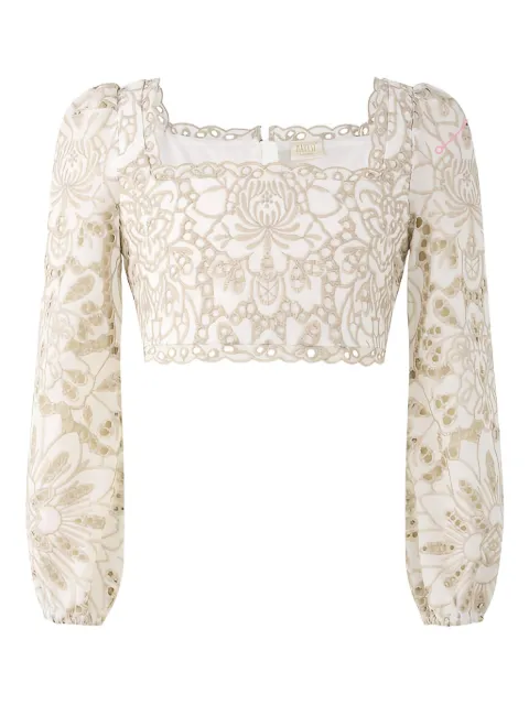 MARLO Makayla embroidered top
