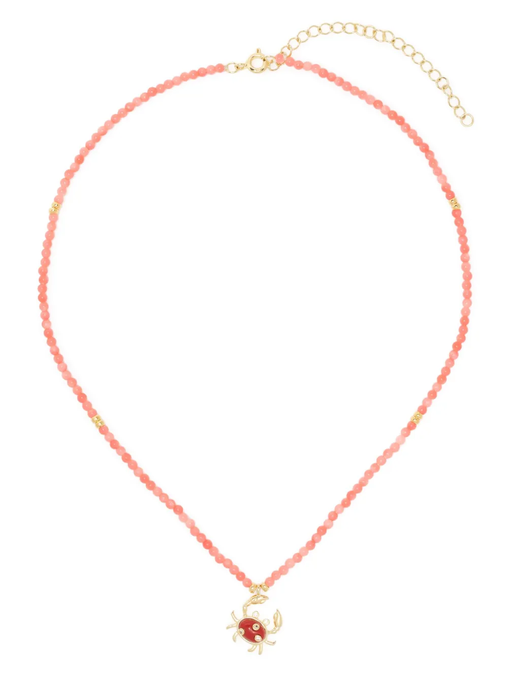 coral crab necklace