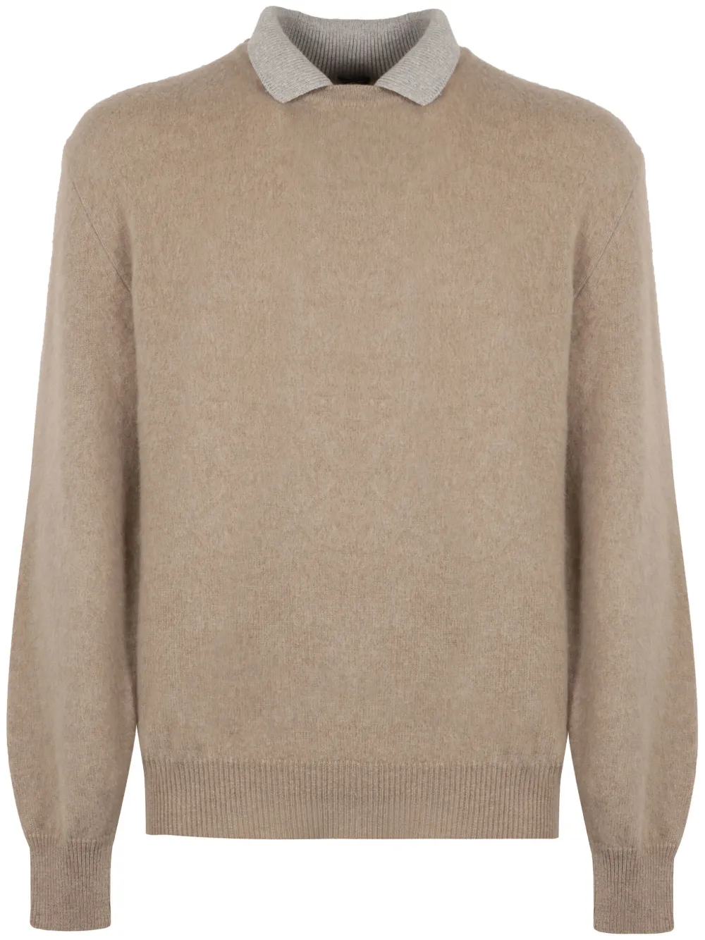 Kiton Trui met V-hals Beige