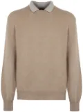Kiton brushed-effect jumper - Neutrals