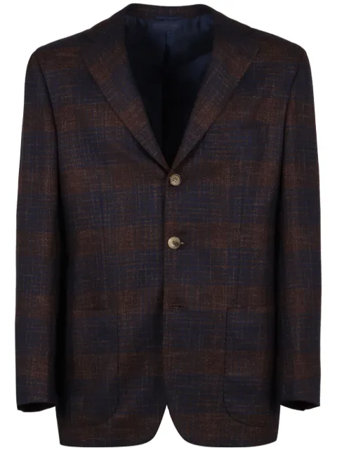 Kiton blazer con motivo de cuadros