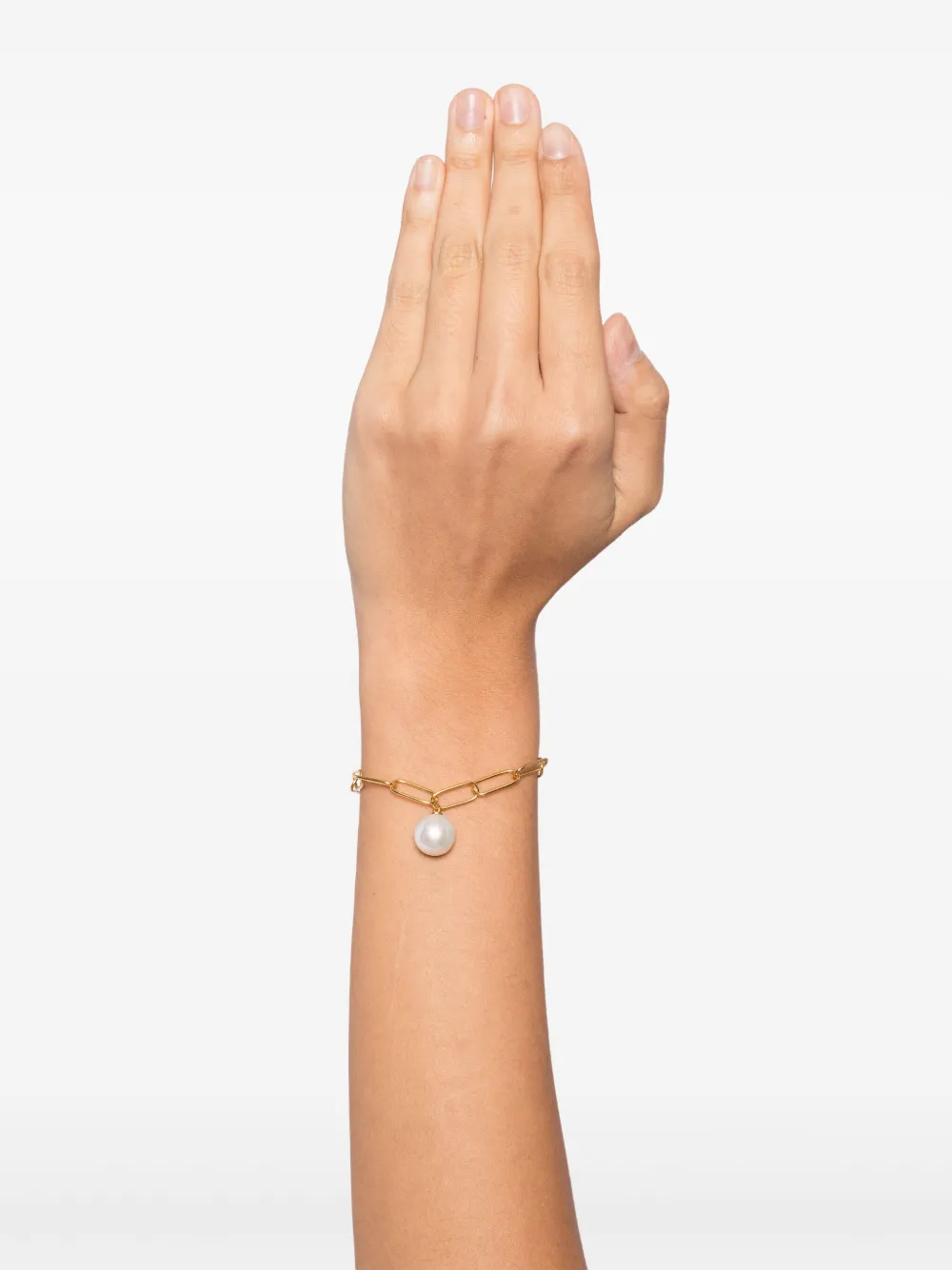 Eshvi Schakelarmband met parel - Goud