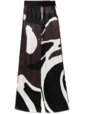 Kiton abstract-print trousers - Brown